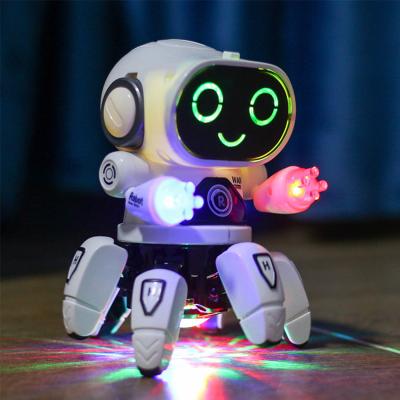 China Gift Battery Operated LED Electric Singing Mobile Toy Christmas Robot Toy for sale