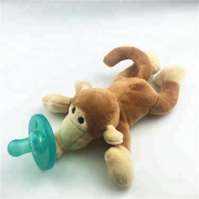 China Plush Promotional Gift Stuffed Custom Baby Pacifier With Plush Toy for sale