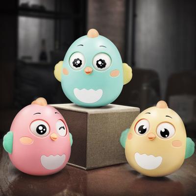 China ABS Early Education Teether Rattle Baby Chick Tumbler Toy for sale