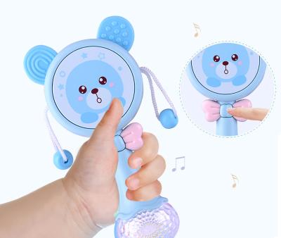 China Multifunctional Musical Toy Baby Rattle Can Chew Soft Gum Teether Rattle for sale