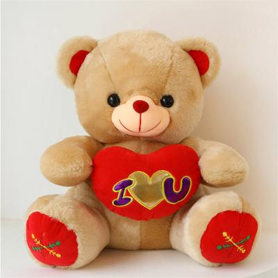 China Large Teddy Bear Plush Toy Valentines Teddy Bear With Heart for sale