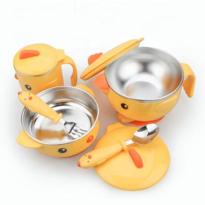 China Sustainable Waterflooding Heat Insulation Baby Tableware Set for sale