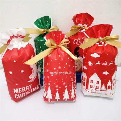 China EVA European Style Ribbon Drawstring Christmas Gift Candy Bag for sale