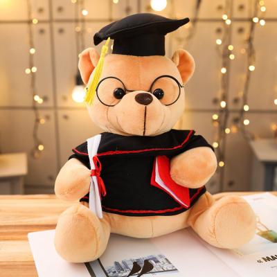 China Tall Plush 18cm Plush Graduation Teddy Bear For Students for sale