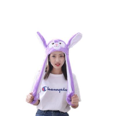 China Premium Quality Plush Rabbit Bunny Hat With Movable Ears for sale