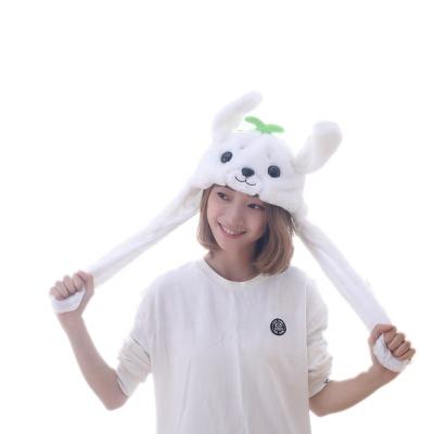 China Premium Plush Sea Lion White Plush Hat With Movable Ears for sale