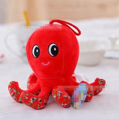 China Kids Play Big Eyes Custom Soft Red Octopus Stuffed Toy for sale