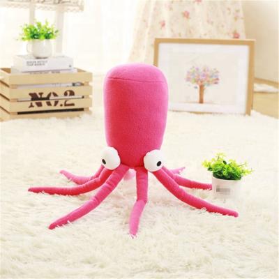 China Kids Play Big Head Long Leg Pink Octopus Plush Toy Custom Made for sale