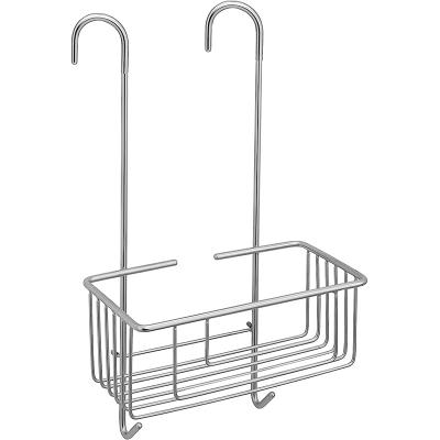 China Hanging Tier Shower Caddy Bathroom Shelves Storage Portable Stainless Steel Hanging Tier Shower Caddy Bathroom Shelves Storage With Hooks Punch Free for sale