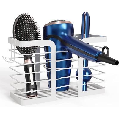 China Wall Mounted Type New Fashion Style Bathroom Hair Tool Organizer Blow Hairdryer Holder Styling Hot Tools Organizer For Hair Dryer Rack for sale