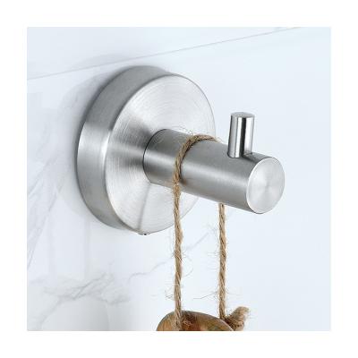 China Stainless Steel Wall Hanging Coat Rack Hanger Hook Durable Rust Resistant Brushed Bathroom Wall Mounted for sale