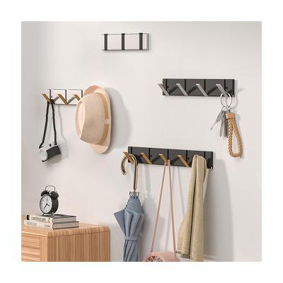 China 1/2/3/4/5/6/7/8 Durable Aluminum Hotel Bathroom Powder Coat Coat Robe Hooks Bathroom Accessories Hanging Set for sale