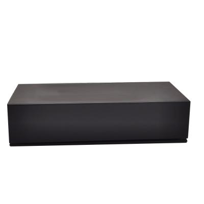 China 2 Layer Recyclable Custom Luxury Black Magnetic Closure Gift Box With Lid for sale