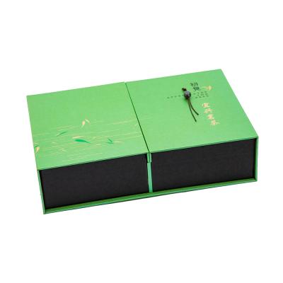 China Luxuray Recyclable Cheap Custom Green Tea Set Cardboard Gift Box for sale