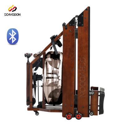 China Schvodon Gym Exercise Equipment Sale Universal Foldable Hydraulic Commercial Rowing Machine Wooden Water Rowing Home Fitness Workout for sale