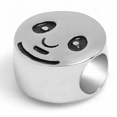 China METALS Design Your Own Jewelry Smile Face Charm Bead Surgical Steel for sale