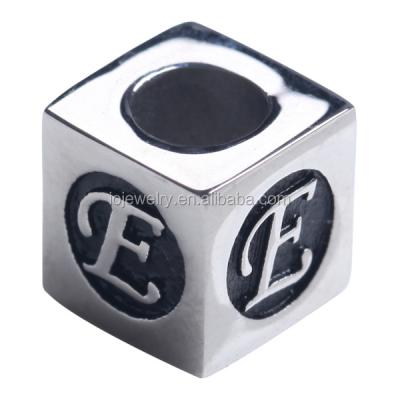 China METAL Stainless Steel Letter Beads Alphabet Beads Square Beads for sale