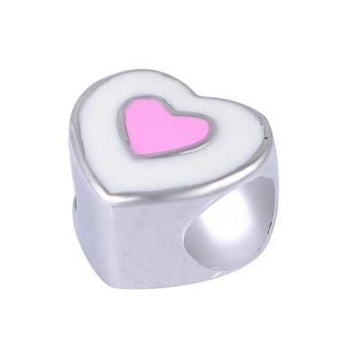 China Custom 925 Sterling Silver METAL Heart Beads for sale