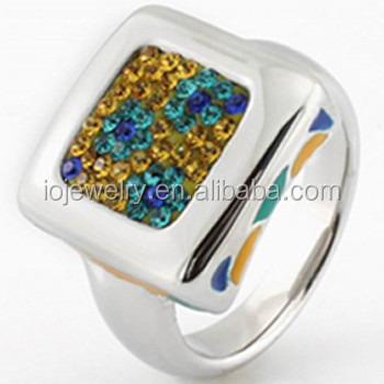 China Religious Colorful Crystal Jewelry Rings Factory In Guangzhou for sale