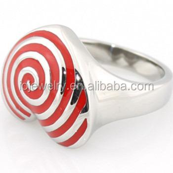 China Stainless Steel Enamel Surgical Steel Ring Casual/Sports Custom Jewelry for sale