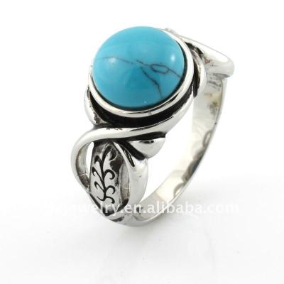 China Stainless steel rings with stone for sale