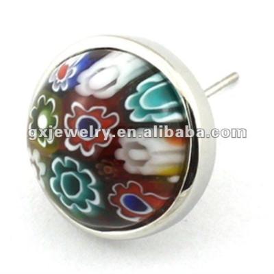 China 316SS punk murano glass stud earring for sale