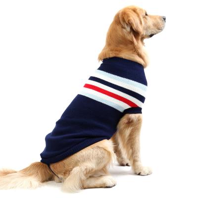 China Custom Stocked Designer Warm Pet Knitted Dog Sweater Winter Comfortable Dog Clothes for sale