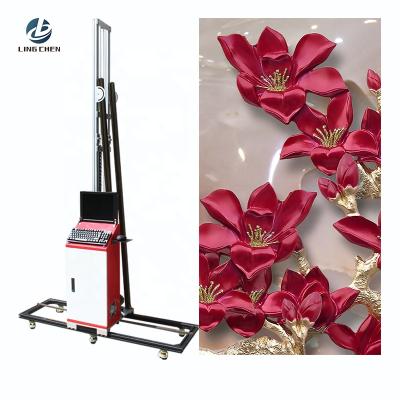 China Indoor Outdoor UV Vertical Wall Printer Machine Wallpaper Wall Advertising 3D Wall Tools for sale