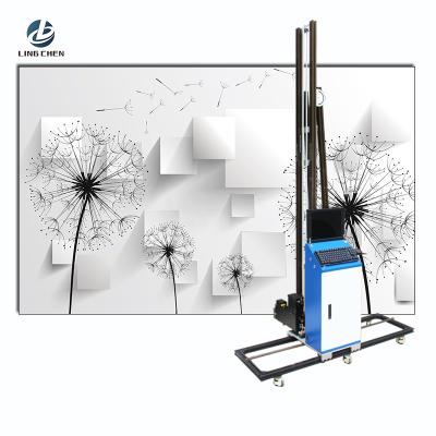 China Indoor Outdoor Vertical Wall Printer 3D Wall Inkjet Printer Direct Wall Printing Machine for sale