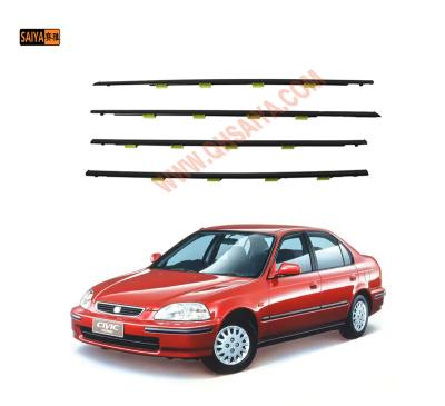 China PVC + STEEL hot sale car outside rubber window seal belt weatherstrip molding trim for 1996-2000 72450-S04-003 CIVIC 72410-S04-003 for sale