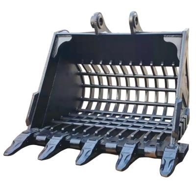 China Dirt customized excavator attachment parts komatsu skeleton sieve bucket excavator skeleton bucket PC30 PC200 PC400 for sale