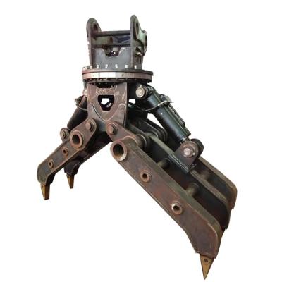 China Steel Excavator Multi Hydraulic Log Grapple Rotating Wood Grab For Excavator Pc120 Ec210 Cat312 Cat320 Ex210 for sale