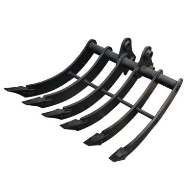 China Excavator Factory Price Brand New Land Clearing Rakes Excavator Rake Excavator For 1-100 Ton Excavator Q345/nm400 for sale