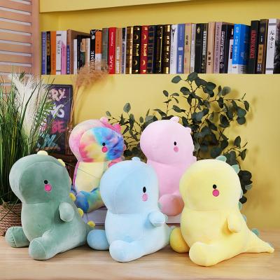 China 30cm Children's Toy Dinosaur Plush Toy Candy Color Cartoon Dinosaur Action Number Direct Selling Toy Gift Moq Factory Children's Gift Doll for sale