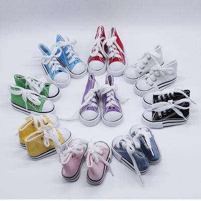 China Eco-Friendly Creative Color Canvas Shoes Key Chain Fabric Casual Shoes Bag Key Pendant Accessories Car Promotional Gifts for sale