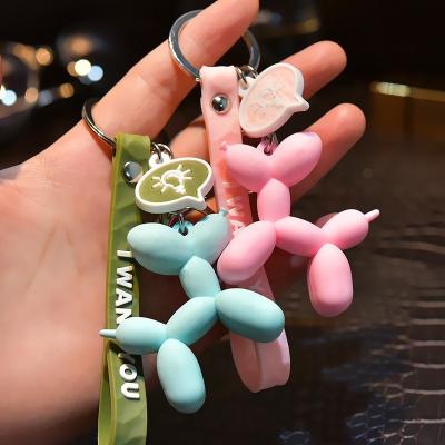 China Haikyuu Key Chain New Style PVC Dog Balloon Puppy Doll Key Korean Creative Three-Dimensional Gift Eco-Friendly Ring Car Handbag Pendant Small for sale