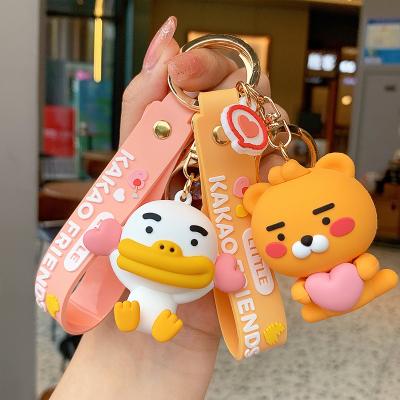 China 2022 Cute Cartoon Animation PVC Pendant Key Chain Lovers 3D Key Chain Souvenir Gifts Fashion 2022 for sale