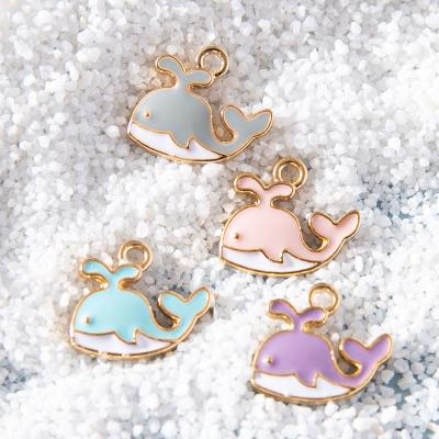 China Advertising cute design wholesale metal hanging accessories bracelet oil drop key chain bracelet whale cartoon key chains for sale