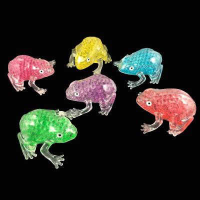 China Plastic Cute Frog Bead Squishy Balls Relax Squeeze Toys Fidget Frog Squeeze Sensory Toys for sale