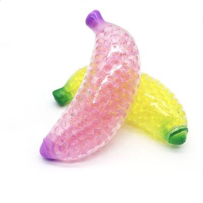 China Banana Beads Toy Modern Parent-Child Interaction Sponge Banana Beads Ball Toy Classic Stress Ball Pressure Squeeze Release Squeeze Ball for sale