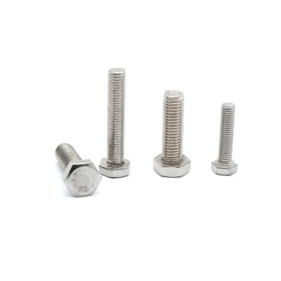 China Wholesale HEX Factory Price Stainless Steel Fastener Ss304/316 Carbon Steel Din933 4.8 Full 8.8 Grade Thread Hex Bolt for sale