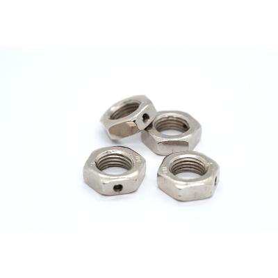 China Heavy industry factory supply high quality hex nuts with pin holes set in side for sale