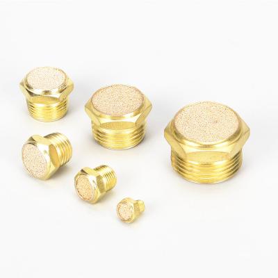 China Factory exhaust pneumatic muffler muffler brass fiittings filter reducer connector BSLM-M5 PT1/4 PT3/8 PT1/2 copper material for sale