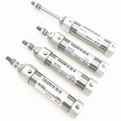 China Factory Mini Cylinder CDJ2B Double Action Rod 10/16mm Bore 10~200mm Air Cylinder Single Stroke CDJ2B10 CDJ2B16 Pen Cylinder for sale