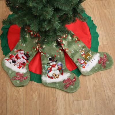 China 18.5inch Mini Sock Santa Claus Candy Gift Bag Christmas Stocking Chrismas Tree Decor Hanging Stockings Christmas Gift Decoration for sale