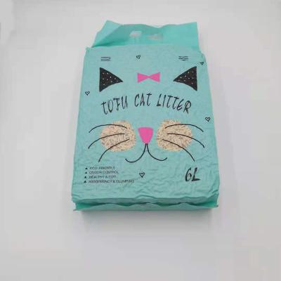 China Free Sample Stored Natural Dust Free Healthy Clump Quickly Absorbent And Strong Deodorant Tofu Cat Litter Catlitter for sale