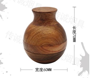 China Wholesale Custom Logo Dry Herb Grinder Tobacco Grinder Workmanship Wooden Grinder New Design Zinc Alloy Good for sale