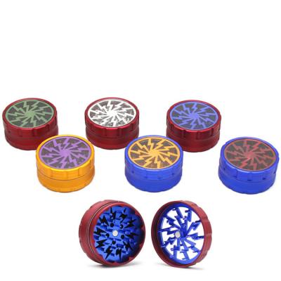 China 63MM Zinc Alloy 2 Parts Layer Tire Shape Herb Grinder Tobacco Luxury Pink Aluminum Grinder F131 for sale