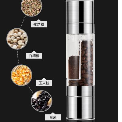 China Metal Salt Shakers Rechargeable Adjustable Coarseness Ceramic Rotor Pepper Mill 2 in 1 Manual Stainless Steel Salt and Pepper Grinder for sale