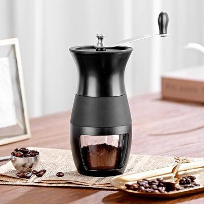 China Portable Car Coffee Grinder Double Wall Hand Displacement Manual Crank Coffee Grinder With Adjustable for sale